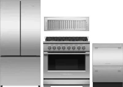 4 Piece Package Includes Refrigerator, Range, Hood And Dishwasher